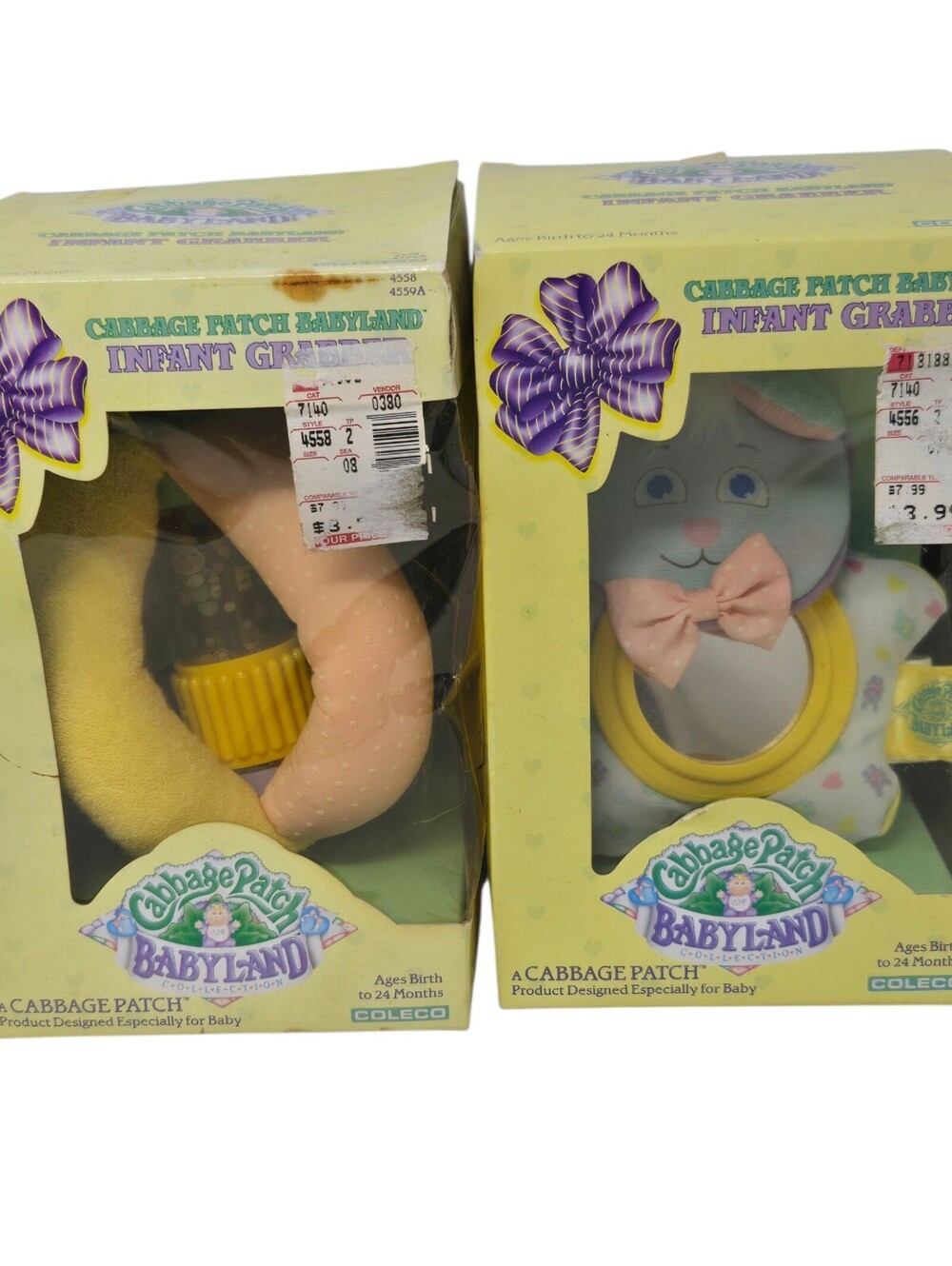 CABBAGE PATCH KIDS BABYLAND BABY TOYS 1988 LOT OF 2 NIB